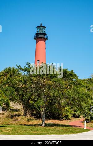 Jupiter Inlet Lighthouse, Captain Armours Way, Jupiter, Florida Stockfoto