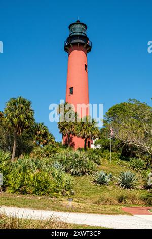 Jupiter Inlet Lighthouse, Captain Armours Way, Jupiter, Florida Stockfoto