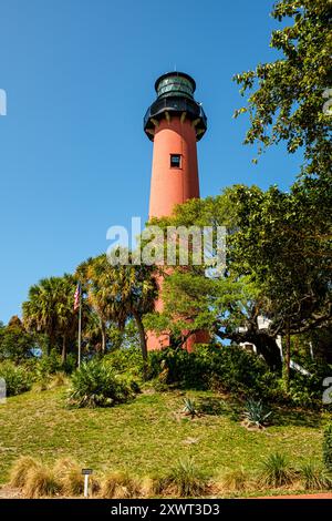 Jupiter Inlet Lighthouse, Captain Armours Way, Jupiter, Florida Stockfoto