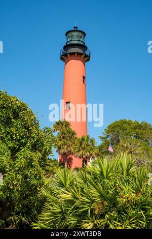 Jupiter Inlet Lighthouse, Captain Armours Way, Jupiter, Florida Stockfoto