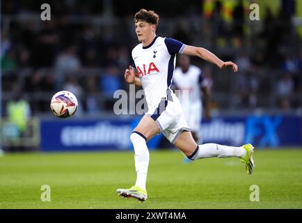 Tottenham Hotspur's Mikey Moore in Aktion während der Bristol Street Motors Trophy, Southern Group G Match im Memorial Stadium, Bristol. Bilddatum: Dienstag, 20. August 2024. Stockfoto