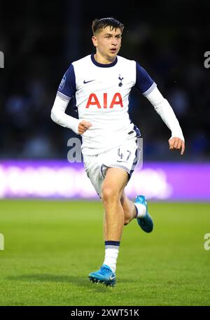 Tottenham Hotspur's Mikey Moore während der Bristol Street Motors Trophy, Southern Group G Match im Memorial Stadium, Bristol. Bilddatum: Dienstag, 20. August 2024. Stockfoto