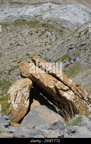 Izagra Dolmen im Aisa-Tal, Westpyrenäen Stockfoto