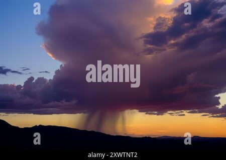 Monsungewitter über Prescott Arizona während des Monsuns Stockfoto