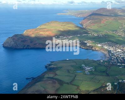 Luftaufnahme von Port Erin, Isle of man Stockfoto