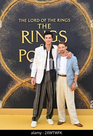 LONDON, GROSSBRITANNIEN. August 2024. Bruce Herbelin-Earle nimmt an der Weltpremiere von The Lord of the Rings: The Rings of Power – Staffel 2 im BFI SOUTHBANK in London Teil. (Quelle: Siehe Li/Picture Capital/Alamy Live News Stockfoto