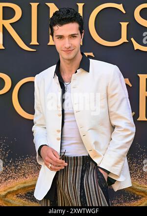 LONDON, GROSSBRITANNIEN. August 2024. Bruce Herbelin-Earle nimmt an der Weltpremiere von The Lord of the Rings: The Rings of Power – Staffel 2 im BFI SOUTHBANK in London Teil. (Quelle: Siehe Li/Picture Capital/Alamy Live News Stockfoto