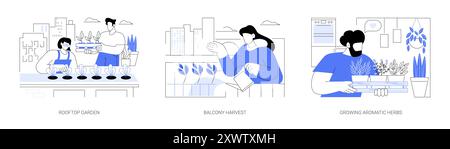 Urban Gardening isolierte Cartoon-Vektor-Illustrationen se Stock Vektor
