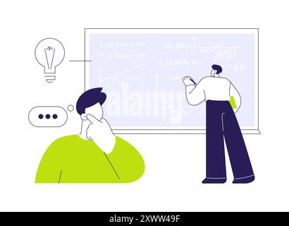 Berechnungen durchführen abstrakte Konzeptvektordarstellung. Stock Vektor