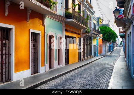 Calle Del Sol, Old San Juan, Puerto Rico Stockfoto