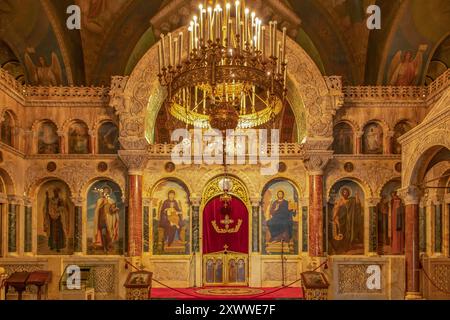 Altar Symbole in St. Alexander Nevsky Kathedrale, Sofia, Bulgarien Stockfoto