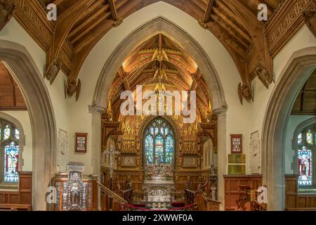 Altar in St Mary Magdalene Kirche, Sandringham House, Norfolk, England Stockfoto