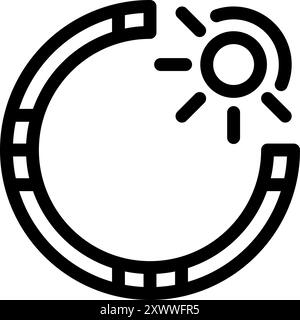 Symbol für die Kreislaufwirtschaft, das das Konzept der Minimierung von Verschwendung und der optimalen Nutzung von Ressourcen darstellt Stock Vektor