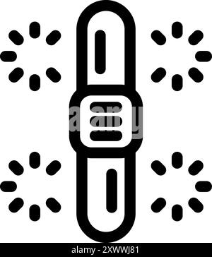 Smart Watch zeigt Ladestatus mit rotierenden Kreisen an Stock Vektor