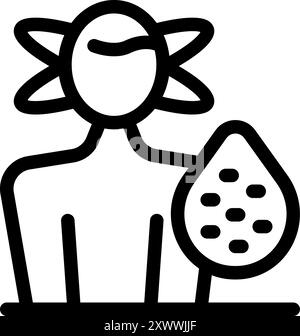 Immunsystem schützt den menschlichen Körper vor Virusbakterien mit Schild Stock Vektor