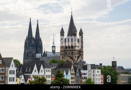 Große St. Martin Kirche, katholische Kirche in Köln, Nordrhein-Westfalen, Deutschland Stockfoto