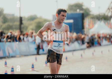 Diego Garcia, der am Walking bei den Olympischen Spielen 2024 in Paris teilnahm. Stockfoto