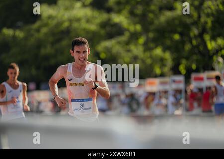 Diego Garcia, der am Walking bei den Olympischen Spielen 2024 in Paris teilnahm. Stockfoto