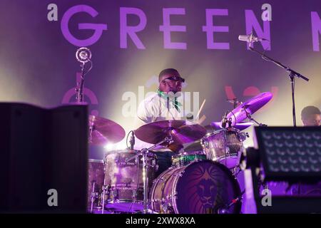 Crickhowell, Powys, Wales 18. August Ezra Collective Plays beim Green man Festival, 2024 Stockfoto