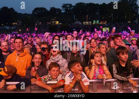 Crickhowell, Powys, Wales 18. August Ezra Collective Plays beim Green man Festival, 2024 Stockfoto