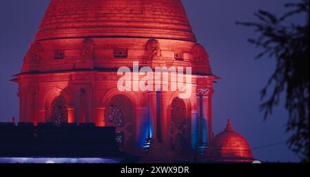 Neu-Delhi, Delhi, Indien. Nahaufnahme von Rashtrapati Bhavan, Viceroys Haus, offizielle Residenz Präsidentenpalast im Kartavya Pfad, Rajpath Gegend Stockfoto