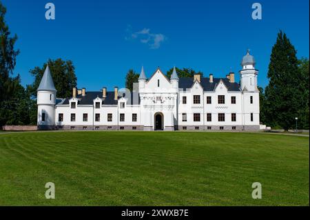 Blick auf die Burg Alatskivi in Estland. Stockfoto