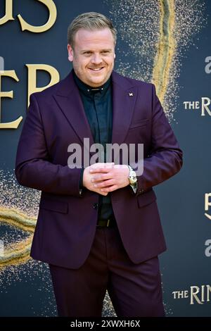 Owain Arthur, der Herr der Ringe: Die Ringe der Macht, Weltpremiere, London, Großbritannien Stockfoto