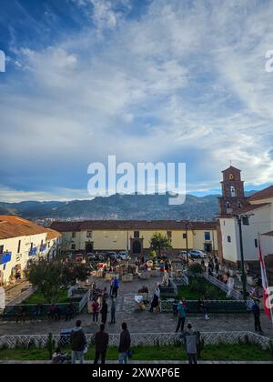 Cusco, Peru - 14. April 2024: Plaza San Blas, Cusco, Peru Stockfoto