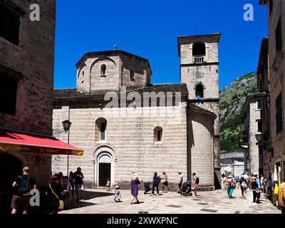 St. Marys Stiftskirche oder Kirche St. Maria vom Meer Stadt Kotor Küste Montenegro Montenegro Stockfoto