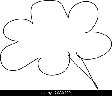 Trendige Think Bubble in flachem Stil. Wolkenlinie Kunst. Vektorillustration Stock Vektor