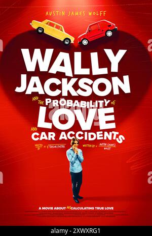 Wally Jackson and the Probability of Love and Car Accidents (2023) von Taylor Foster mit Austin James Wolff, Ricardo Alzate und Dayandra de Miranda Leão. Ein unabhängiger Film über einen mathbesessenen jungen Erwachsenen versucht, seinen Weg zur wahren Liebe zu berechnen, aber sein Streben nach Perfektion führt zu komischen Fehlschritten und der Erkenntnis, dass manche Dinge im Leben Formeln widersprechen. Werbeplakat ***NUR REDAKTIONELLE VERWENDUNG***. Quelle: BFA / Wally Jackson Film Stockfoto