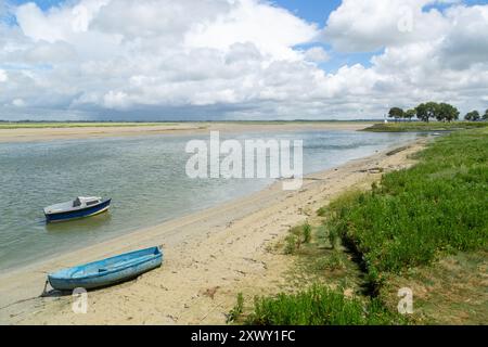 Die Bucht von St. Valery-sur-Somme in Picardie, Frankreich Stockfoto