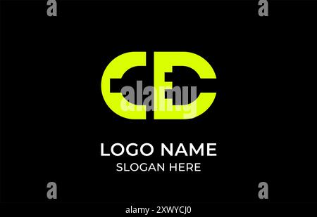 Logo-Buchstabe C D kombinierte Steckdose mit negativem Leerzeichen, Stromversorgung, Ladegerät, Elektrik, elektrisches Symbol. Bearbeitbare Datei Stock Vektor