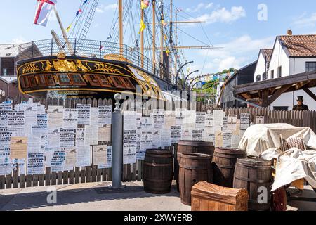 Die von Isambard Kingdom Brunel gebaute S S S Great Britain startete 1843 und ruht heute in der Great Western Dockyard, Floating Harbour, Bristol City UK Stockfoto