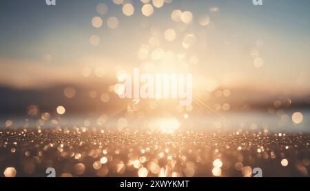 Glitzernde Glitzer- und Bokeh-Schneeflocken, weiches Licht, Winter Wonderland – traumhafte Schneeszene mit eleganter weihnachtlicher Atmosphäre Stockfoto