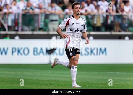 Warschau, Polen. August 2024. Migouel Alfarela von Legia wurde während des Polnischen Spiels der PKO Bank Polski Ekstraklasa League zwischen Legia Warszawa und Radomiak Radom im Marschall Jozef Pilsudski Legia Warschau Municipal Stadium gesehen. Endpunktzahl: Legia Warszawa 4:1 Radomiak Radom. (Foto: Mikolaj Barbanell/SOPA Images/SIPA USA) Credit: SIPA USA/Alamy Live News Stockfoto