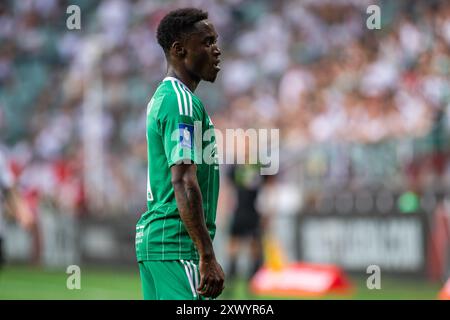 Warschau, Polen. August 2024. Osvaldo Pedro Capemba „Capita“ von Radomiak wurde während des Polnischen Spiels der PKO Bank Polski Ekstraklasa League zwischen Legia Warszawa und Radomiak Radom im Marschall Jozef Pilsudski Legia Warschau Municipal Stadium gesehen. Endpunktzahl: Legia Warszawa 4:1 Radomiak Radom. (Foto: Mikolaj Barbanell/SOPA Images/SIPA USA) Credit: SIPA USA/Alamy Live News Stockfoto