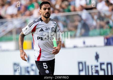 Warschau, Polen. August 2024. Claude Goncalves von Legia wurde während des Polnischen Spiels der PKO Bank Polski Ekstraklasa League zwischen Legia Warszawa und Radomiak Radom im Marschall Jozef Pilsudski Legia Warschau Municipal Stadium gesehen. Endpunktzahl: Legia Warszawa 4:1 Radomiak Radom. (Foto: Mikolaj Barbanell/SOPA Images/SIPA USA) Credit: SIPA USA/Alamy Live News Stockfoto