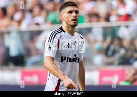 Warschau, Polen. August 2024. Ruben Vinagre von Legia wurde während des Polnischen PKO Bank Polski Ekstraklasa League-Spiels zwischen Legia Warszawa und Radomiak Radom im Marschall Jozef Pilsudski Legia Warschau Municipal Stadium gesehen. Endpunktzahl: Legia Warszawa 4:1 Radomiak Radom. (Foto: Mikolaj Barbanell/SOPA Images/SIPA USA) Credit: SIPA USA/Alamy Live News Stockfoto