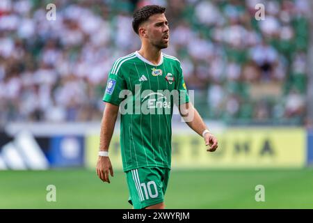 Warschau, Polen. August 2024. Roberto Alves von Radomiak wurde während des Polnischen Spiels der PKO Bank Polski Ekstraklasa League zwischen Legia Warszawa und Radomiak Radom im Marschall Jozef Pilsudski Legia Warschau Municipal Stadium gesehen. Endpunktzahl: Legia Warszawa 4:1 Radomiak Radom. (Foto: Mikolaj Barbanell/SOPA Images/SIPA USA) Credit: SIPA USA/Alamy Live News Stockfoto