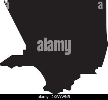 Los Angeles Karte Symbol Illustration Element Design Stock Vektor