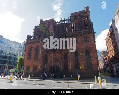 Außenansicht des John Rylands Research Institute and Library in Manchester, England. August 2024 Stockfoto