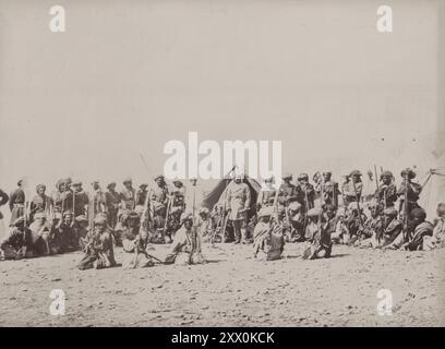 Vintage-Foto des Zweiten Anglo-Afghanischen Krieges. Gruppe der Afghanen. Afghanistan. 1878-1880 Stockfoto