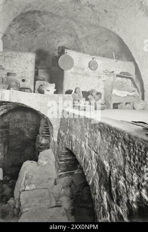 Das Leben in Palästina im frühen 20. Jahrhundert. Bauernhaus. Innenraum. Das Historische Palästina. Osmanisches Reich. 1900-1920 Stockfoto