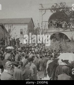 Das Leben in Palästina im frühen 20. Jahrhundert. Beerdigung eines jüdischen Rabbiners, Jerusalem. Das Historische Palästina. Osmanisches Reich. November 1903 Stockfoto