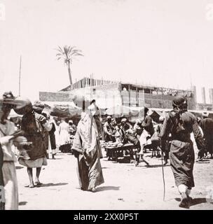 Das Leben in Palästina im späten 19. Und frühen 20. Jahrhundert. Markt in Jaffa. Das Historische Palästina. Osmanisches Reich. 1890-1900 Stockfoto