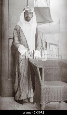 Vintage-Foto von Faisal bin Hussein Stockfoto