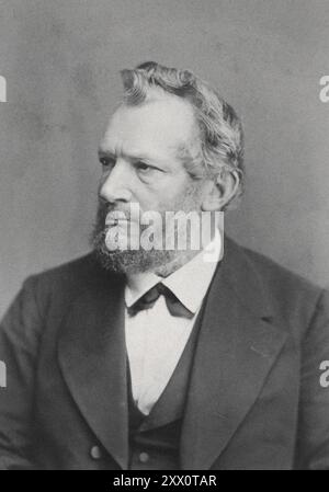 Porträt von Emil Heinrich du Bois-Reymond. 1870 Emil Heinrich du Bois-Reymond (1818–1896) war ein deutscher Arzt und Physiologe, mitentdecker des Nervenaktionspotenzials und Entwickler der experimentellen Elektrophysiologie. Stockfoto