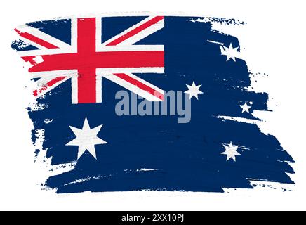 Australien Flag Lackspritzer Pinselstrich Stockfoto