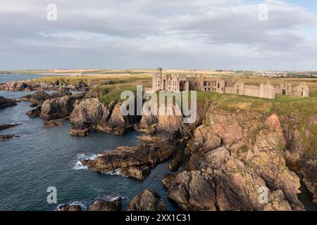 Slains Castle, nahe Cruden Bay, Aberdeenshire, Schottland, Großbritannien. Stockfoto